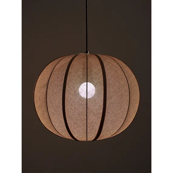 Светильник подвесной texture rib, D48 см, бежевый