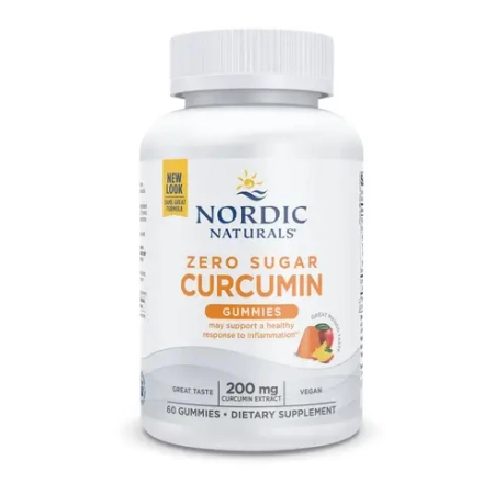 Zero Sugar Curcumin 60 жевательных пастилок Nordic Naturals