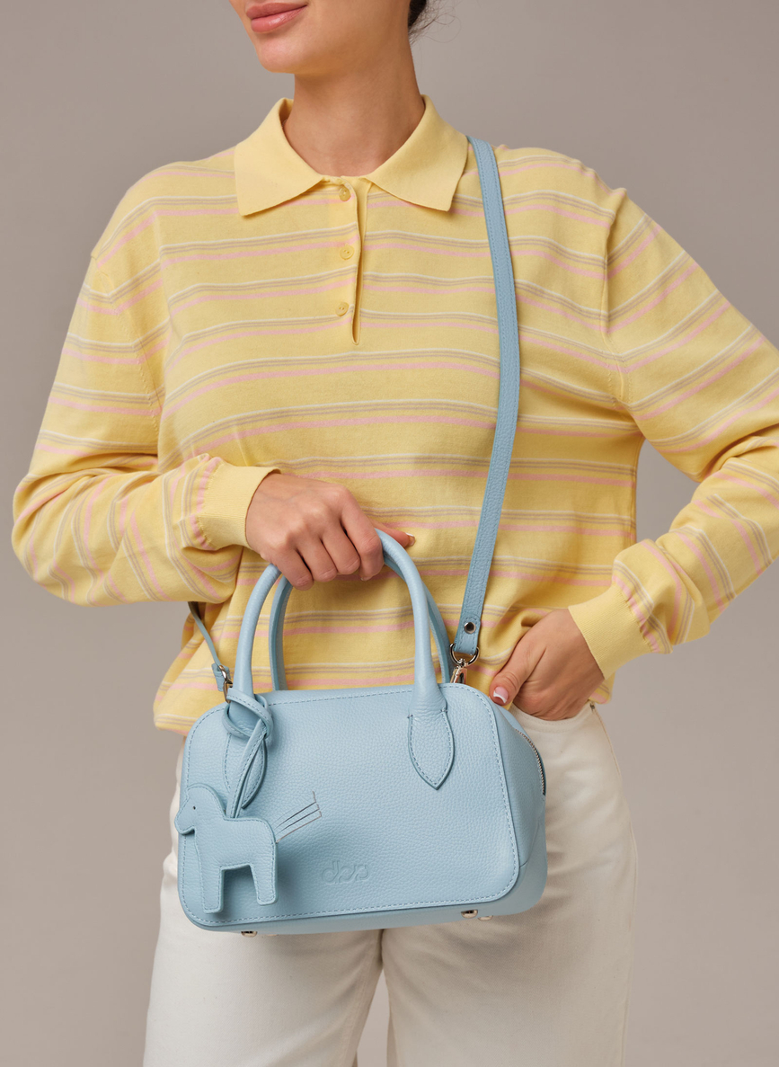 Кожаная сумка Polly summer DBR 31401 светло-голубой