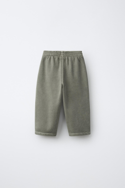 ZARA ОДНОТОННЫЕ БРЮКИ BARREL, ХАКИ