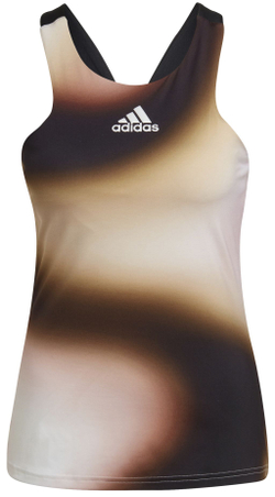 Женский теннисный топ Adidas Mel Y Tank W - black/sandy beige met/white