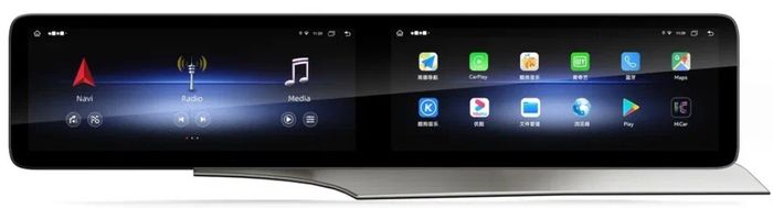 Магнитола для Mercedes-Benz C-класс W205, GLC X253 2014-2018 NTG 5 - Kuberg (2 экрана 12.3") на Android 10, CarPlay, 4G SIM-слот