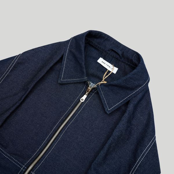 Куртка Zip-Up Shirt Jacket Denim Dark Blue - фото 7