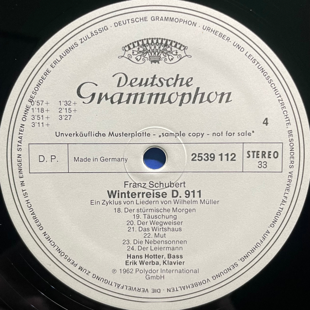 Шуберт - Зимний путь 2LP (Германия)