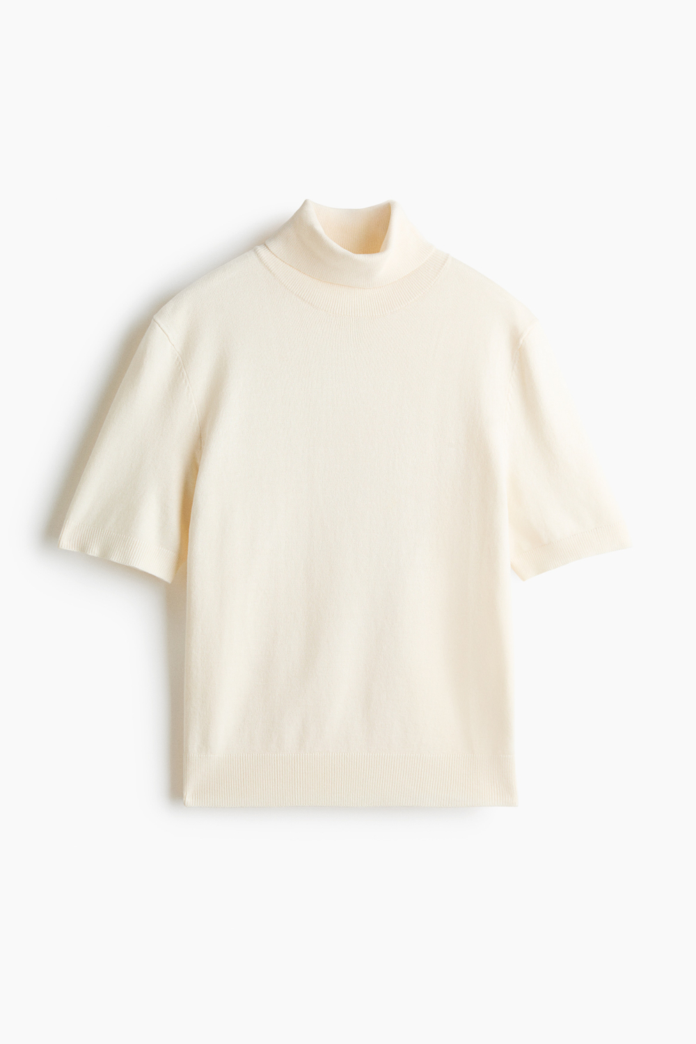 Топ тонкой вязки с высоким воротником - H&M
