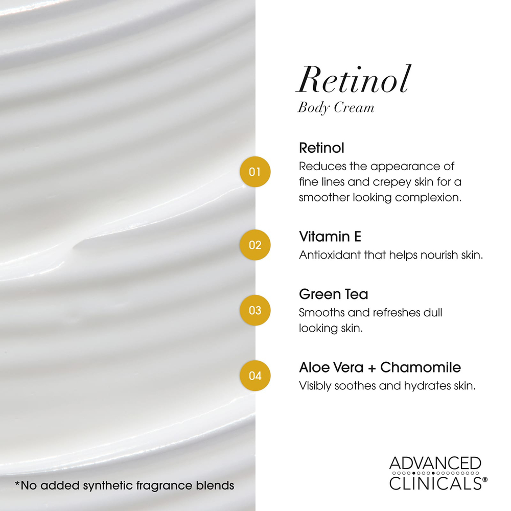 Advanced Clinicals, Retinol, укрепляющий крем с улучшенной формулой, 454 г (16 унций)