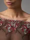 05-168 Вышивка на неэл. сетке 22 см, черный/серый/красный (правая)