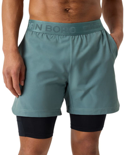 Мужские теннисные шорты Bj_rn Borg 2 In 1 — balsam green