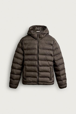 ZARA ЛЕГКАЯ СТЕГАНАЯ КУРТКА WATER REPELLENT, РОЗОВАТО-КОРИЧНЕВЫЙ