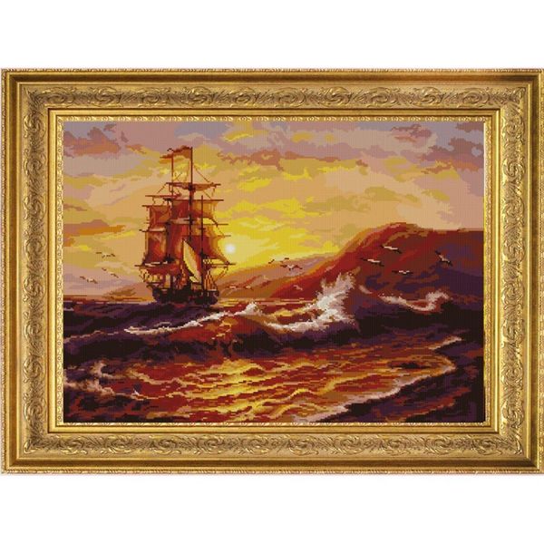 Рисунок для вышивания бисером Конек, 1246 На морских просторах 45х60 см