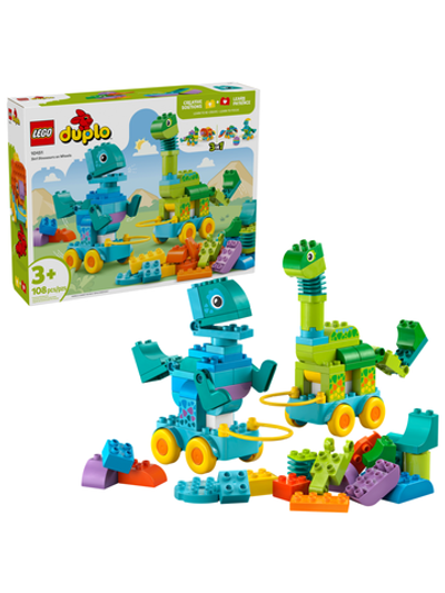 Конструктор Лего Дупло 3 в 1 Динозавр | LEGO DUPLO 3in1 Dinosaur 10451 развивающий набор (2+)