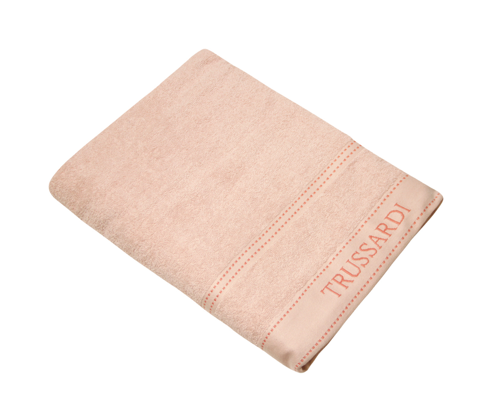 Полотенце 100x150 Trussardi Ribbon Blush персиковое