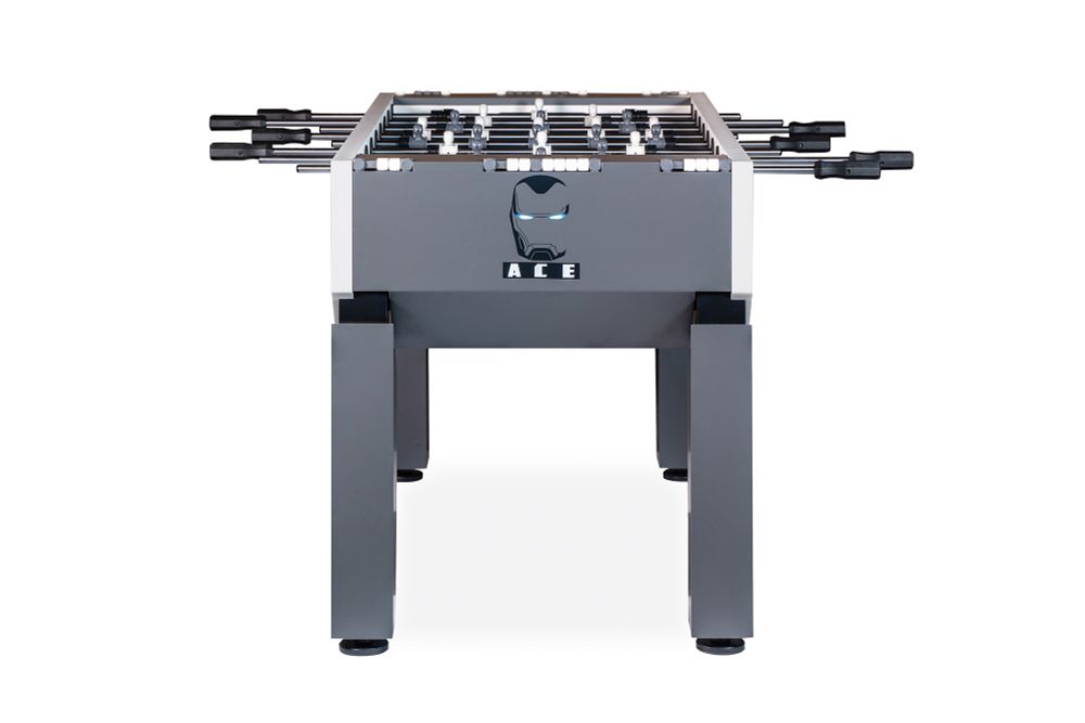 Игровой стол - футбол "NineStar Iron Pro ITSF Grey" (144х75,5х90)