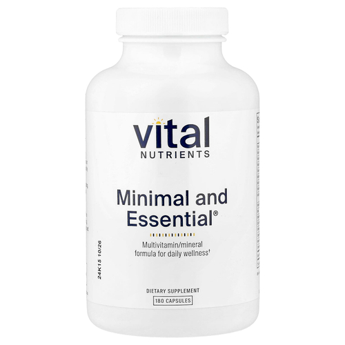 Vital Nutrients, Минимальное и незаменимое, 180 веганских капсул