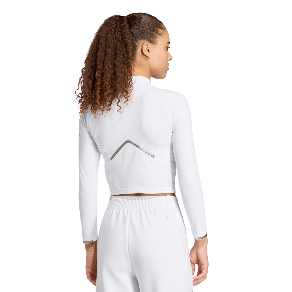 Женская теннисная футболка   Adidas Techfit Long Sleeve Pro - white