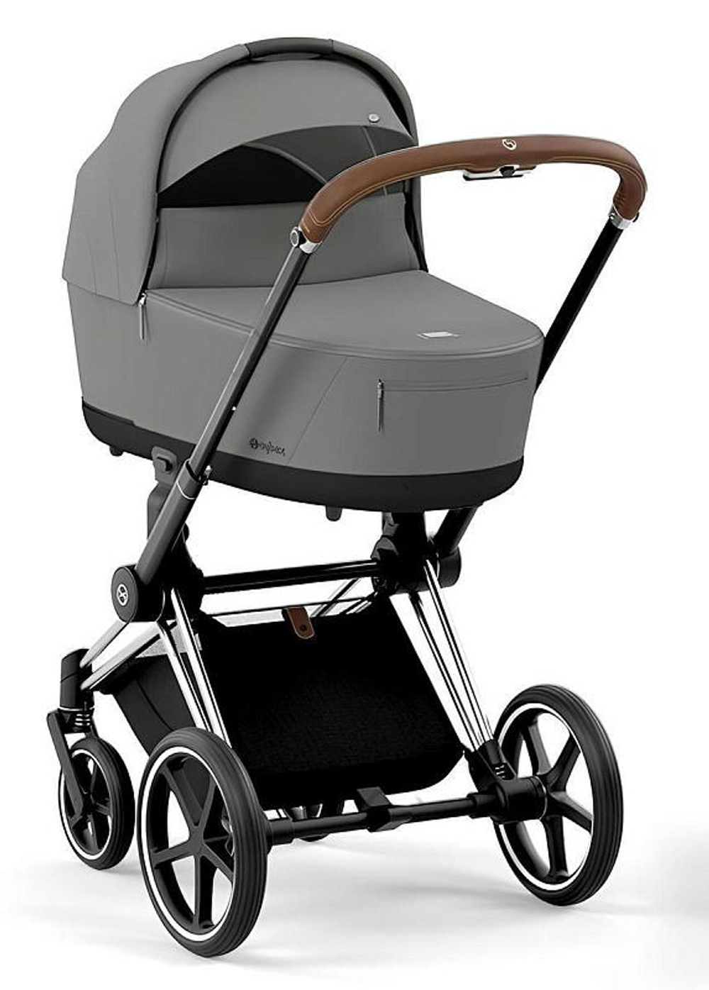 Коляска 3 в 1 Cybex Priam IV Chrome Brown complete и автокресло Cloud T i-Size Cozy Beige Plus Mirage Grey