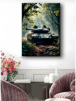 Картина "T-62", для интерьера 50х70см 1шт.