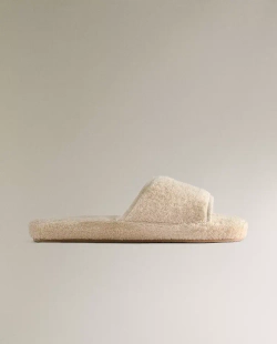 ZARA HOME ДОМАШНИЕ ТАПОЧКИ, БЕЖЕВЫЙ