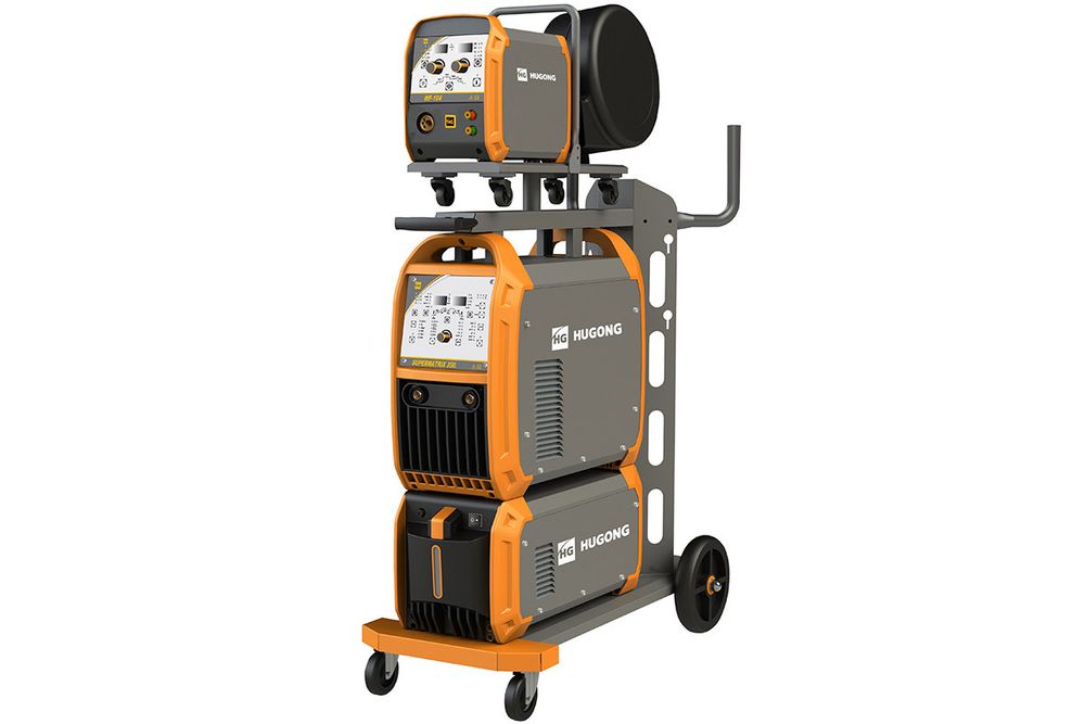 Сварочный полуавтомат HUGONG SUPERMATRIX 350 III - [380В / 10-350А / MIG/MAG] с БО и тележкой