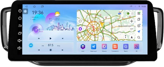Магнитола для Volkswagen Amarok 1 2016-2020 - FarCar монитор 12.3" 2K QLED на Android 14, Быстрая, CarPlay, 4G SIM-слот