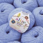 Пряжа Alize (Ализе) Cotton Gold Hobby New / уп.10 мот. по 50 г, 165 м, 40 синий