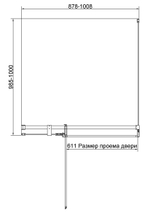 Душевой уголок Vincea Экстенза (Extenza) VSR-4EX901010CLG, 900/1000*1000, брашированное золото, стекло прозрачное