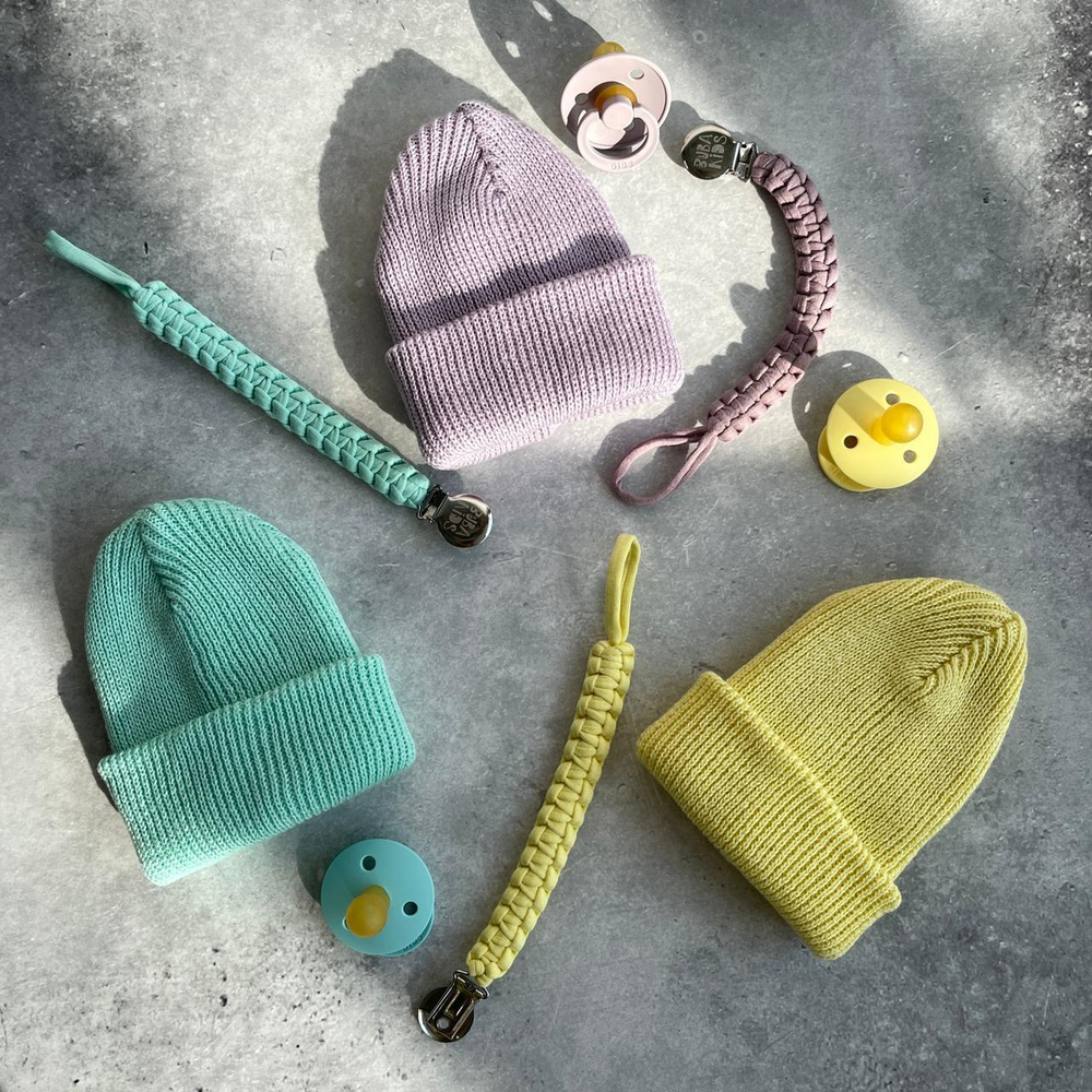 Хлопковая шапка ko-ko-ko светло-бирюзовая (*baby size only)