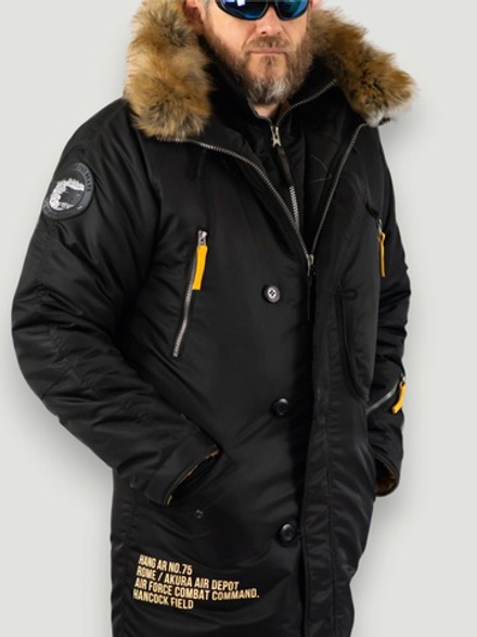 Куртка мужская зимняя Apolloget Expedition (черный/желтый - black/cinamon)