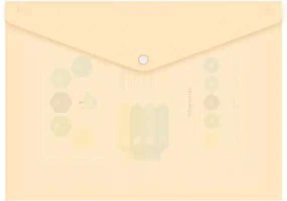 Конверт на кнопке Бюрократ DeLuxe DL801MILK/1 A4 пластик 0.18мм молочный