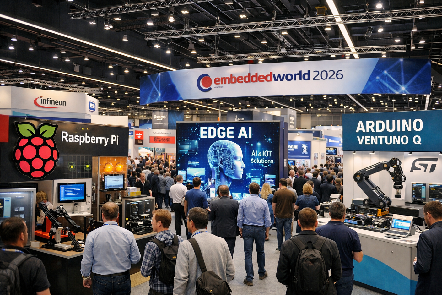 Первый день Embedded World 2026: новые технологии, Edge-AI и решения на базе Raspberry Pi