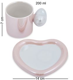 GAEM Art MUG-415/2 Чайная пара «Сердце»