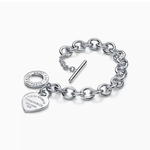 Браслет из серебра Tiffany, Тиффани 925.с подвеской в форме сердца💝 В наличии