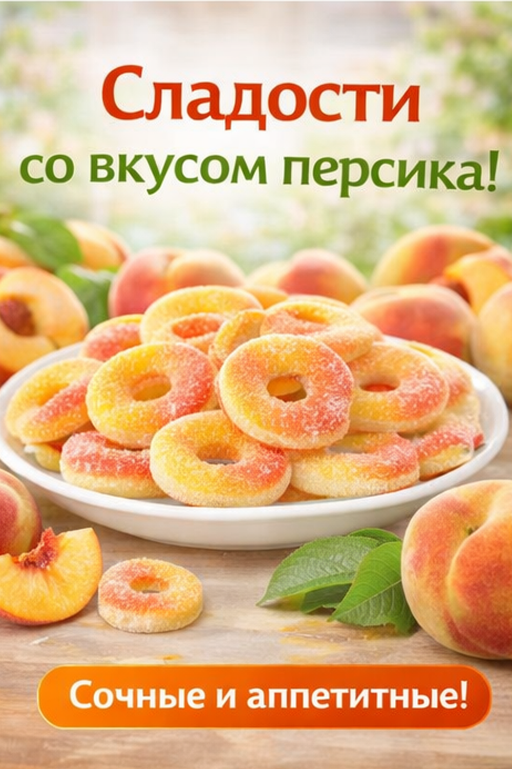 KrutFrut , Колечки со вкусом персика, мармелад жевательный