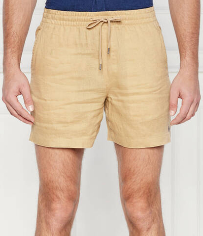 Льняное шорты POLO RALPH LAUREN - бежевый(710901802)