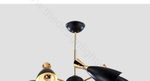 Ceiling design lamp  Duke by Delightfull (10 lampshades,  Black)