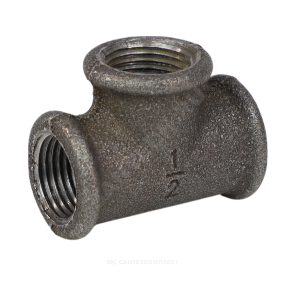 Тройник прямой чугун Ду 40 (1 1/2") ВР/ВР Fittex