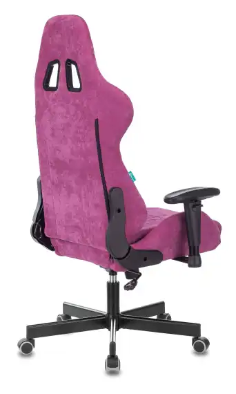 Кресло игровое Zombie Viking Knight малиновый Light-15 с подголов. крестов. металл