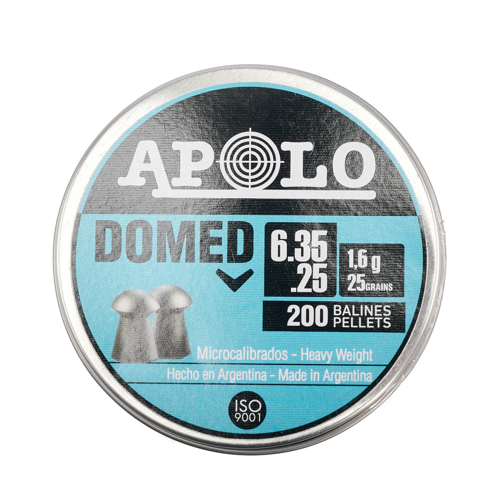 Пули пневматические Apolo Domed 6,35 мм, 1,6 г (200 штук)