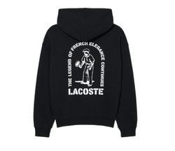 Куртка теннисная Lacoste Loose Fit Printed Hoodie - black