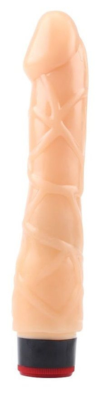 Телесный вибратор-реалистик 9” Vibe Cock - 22 см. (Цвет: телесный)