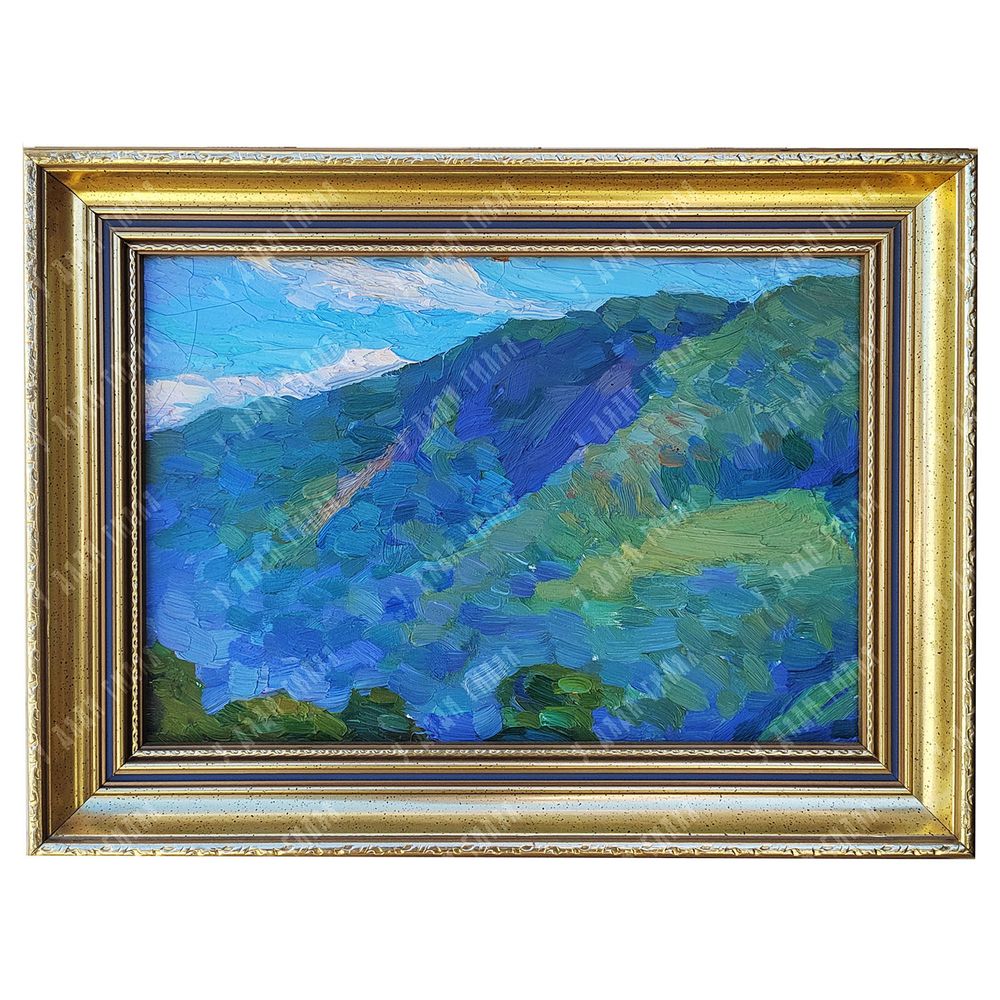 Динес Ю. С. Кавказские горы. Хоста. Картон, масло. 1955
