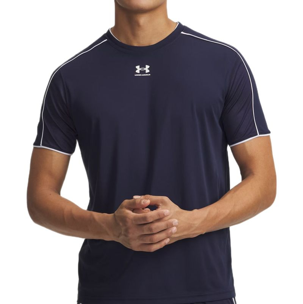 Мужская теннисная футболка Under Armour Challenger Train - midnight navy/white