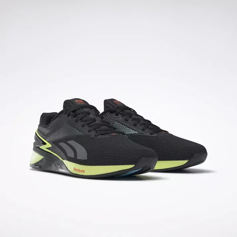 Кроссовки мужские Reebok Nano X3 (Черно-Желтые)