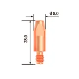 FUBAG Контактный наконечник M6х28 мм ECU D=1.0 мм (10 шт.) — фото 2
