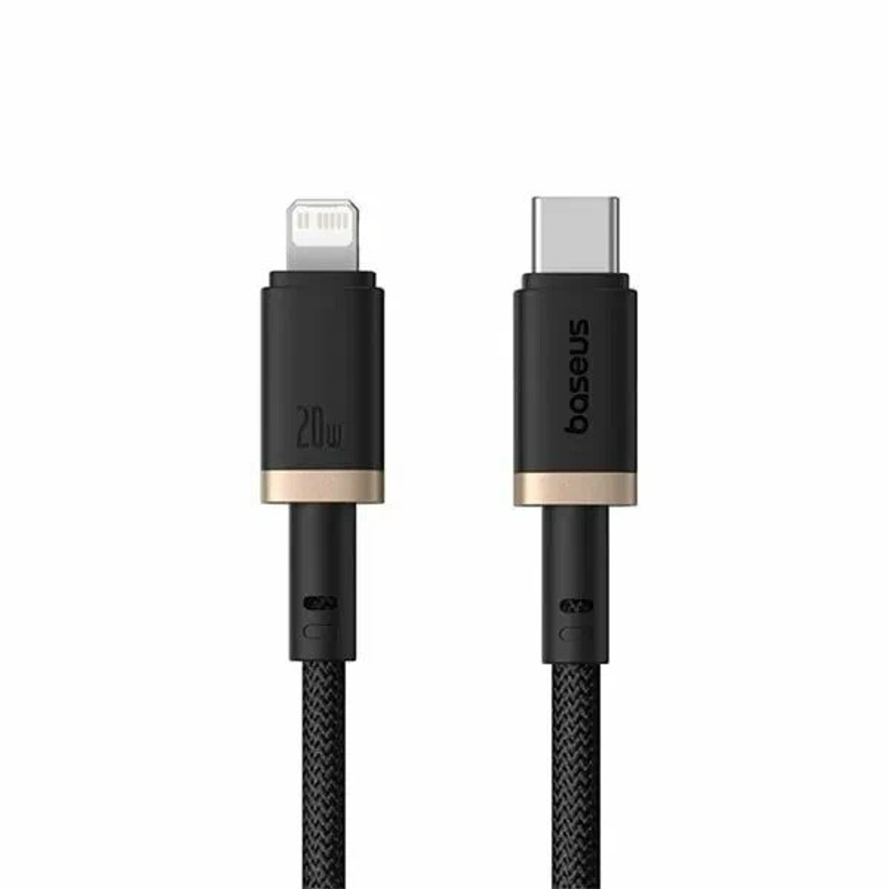 Кабель-зарядка Type-C на Lightning Baseus Dura Series 20W 2м (P10377800U01-02) черно-золотистый