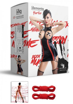 Платье с открытой грудью Yuriko с веревками для связывания (Shibari) L (46) (Цвет: черный, красный)