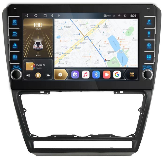 Магнитола для Skoda Octavia A5 2004-2013 - Kuberg OL-1920 (кнопки и крутилки), Android 12, Быстрая, CarPlay, 4G SIM-слот
