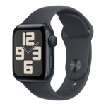Apple Watch SE (2024), 44 мм корпус из алюминия цвета «Midnight», ремешок Sport Band размера S/M цвета «Midnight»