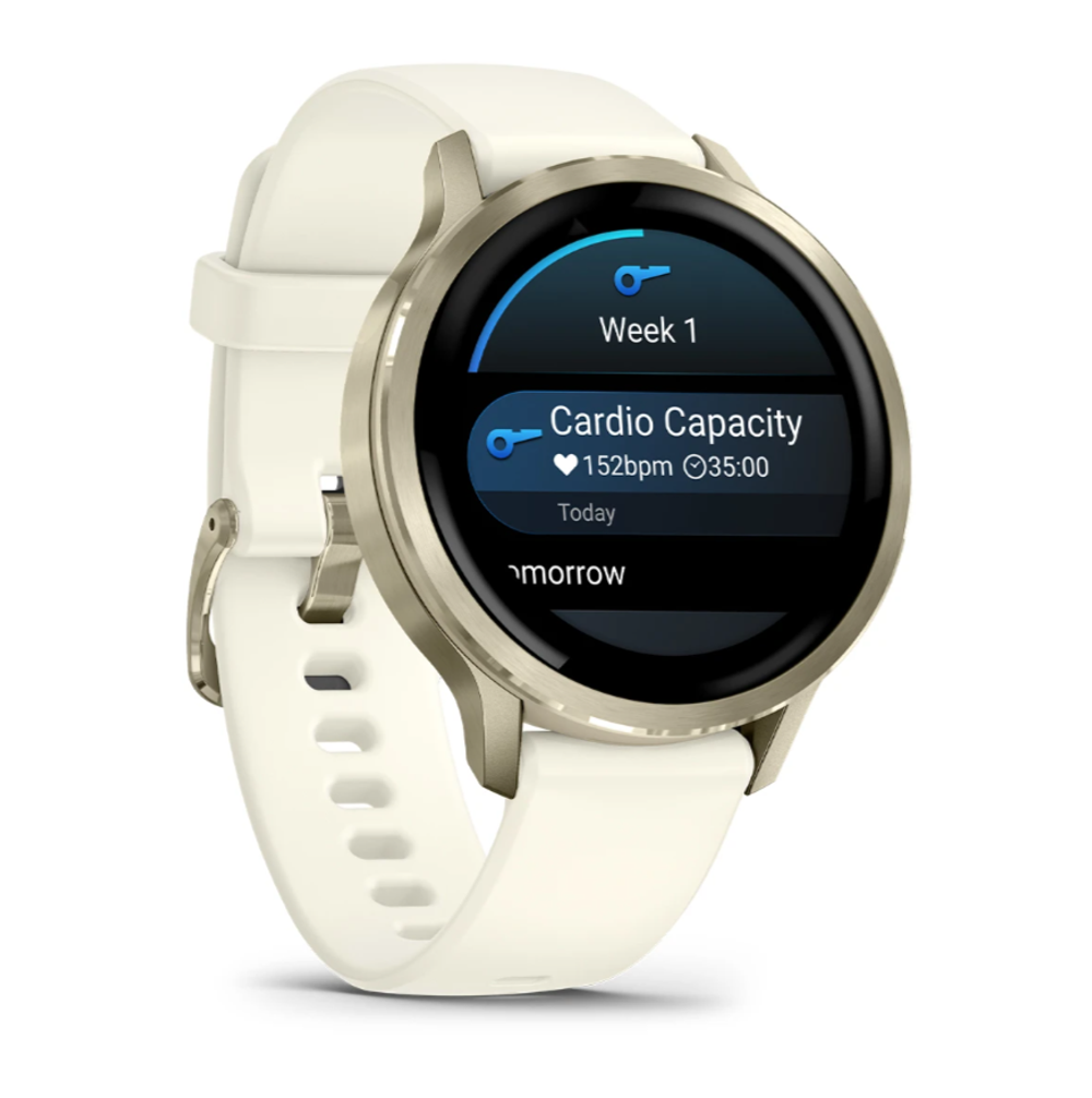 Смарт часы Garmin Venu 4 - 41мм Lunar Gold with Bone Silicone Band