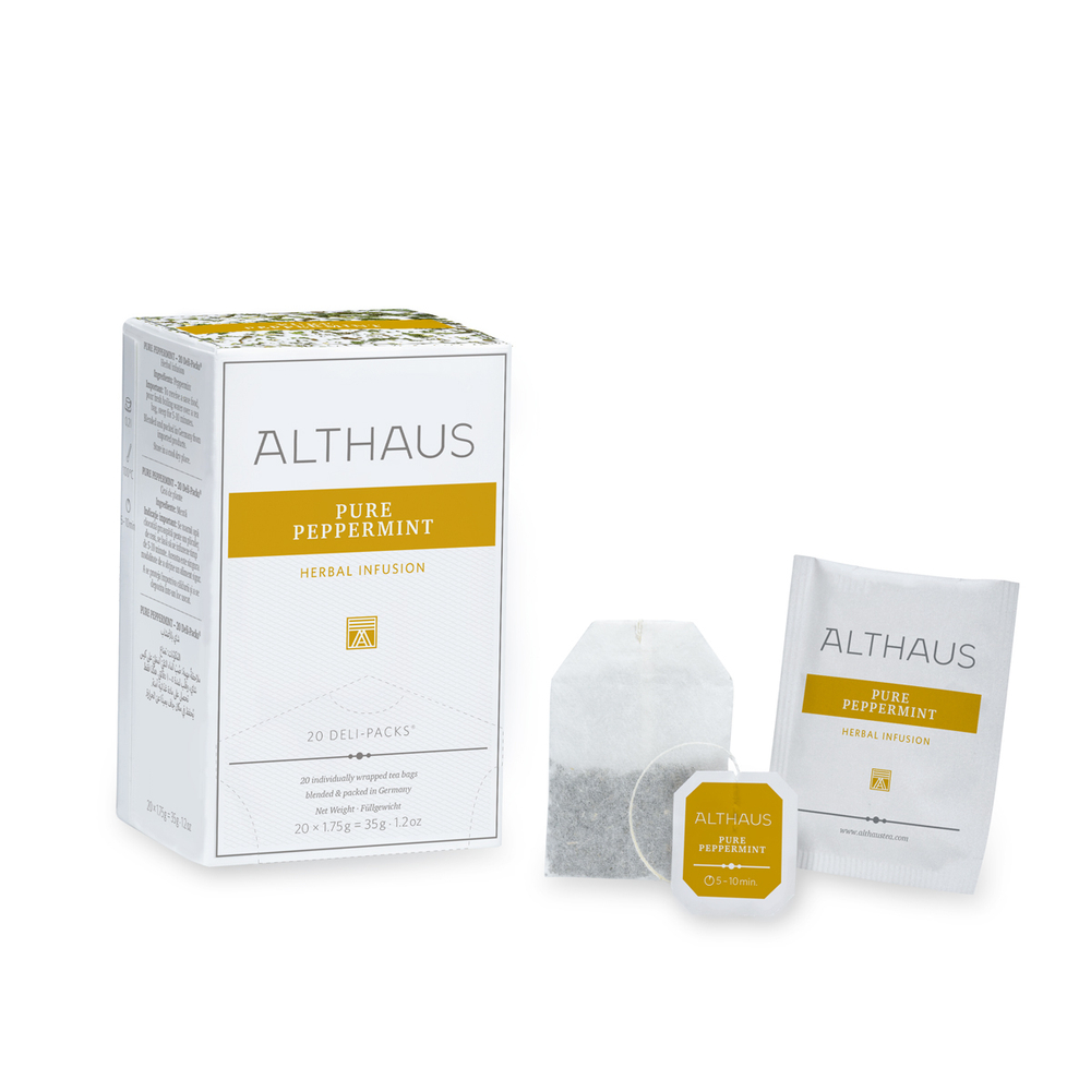 Althaus Pure Peppermint, Чистая Мята чай травяной в пакетиках, 20 шт